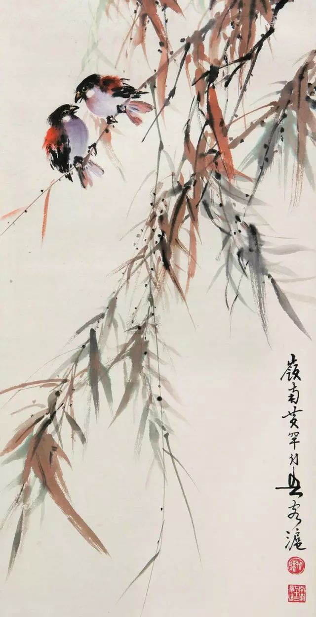 中国国画艺术：绝美花鸟国画图片