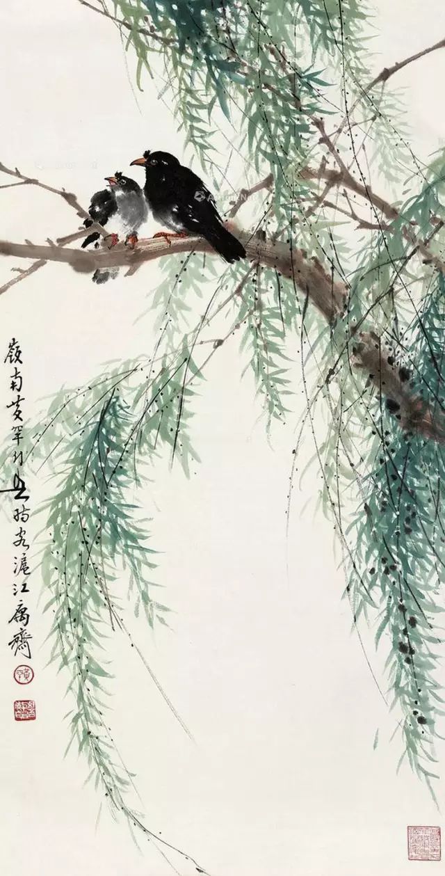 中国国画艺术：绝美花鸟国画图片