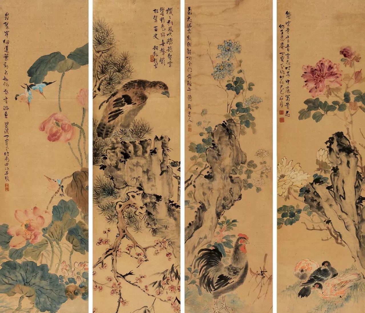 唯美精致的国画：丁宝书花鸟作品欣赏