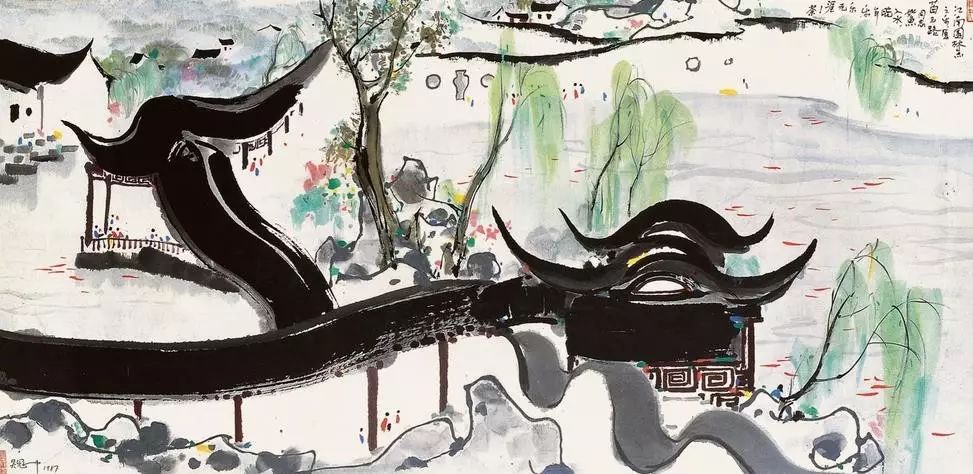 吴冠中的水墨国画集合，中国艺术最显眼的景观