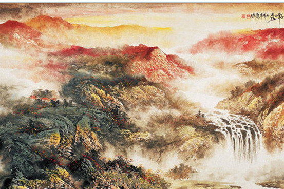 巍峨大气的山水风景水墨国画作品欣赏