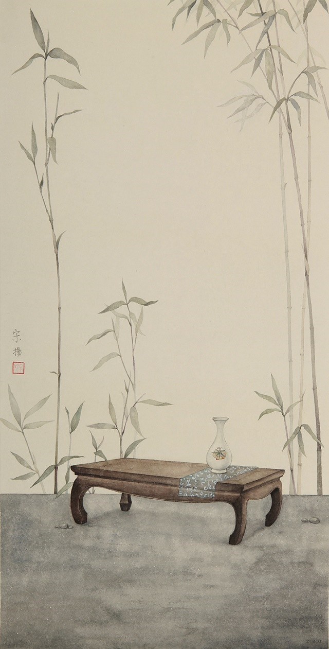 古典清雅宋扬国画植物家具工笔画