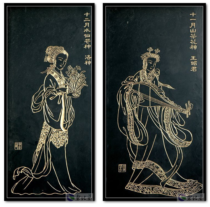 中国民间传说十二花神版画欣赏