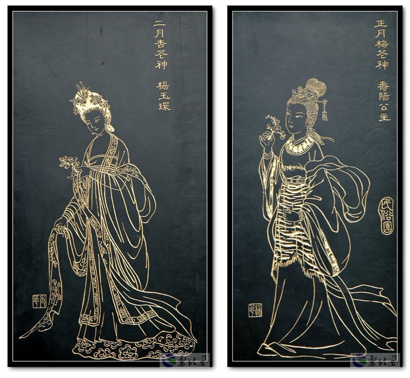 中国民间传说十二花神版画欣赏