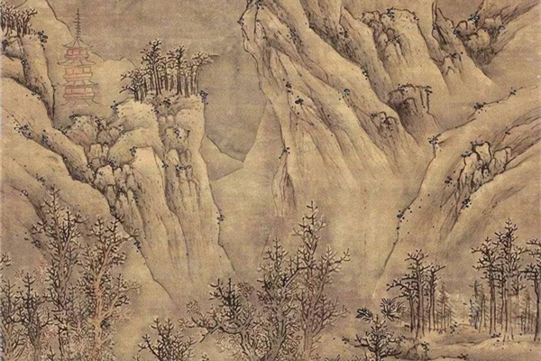 明代古典国画雪景山水