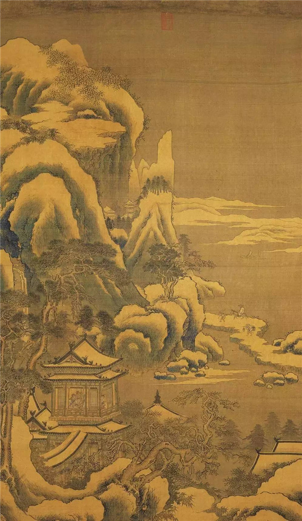 明代古典国画雪景山水