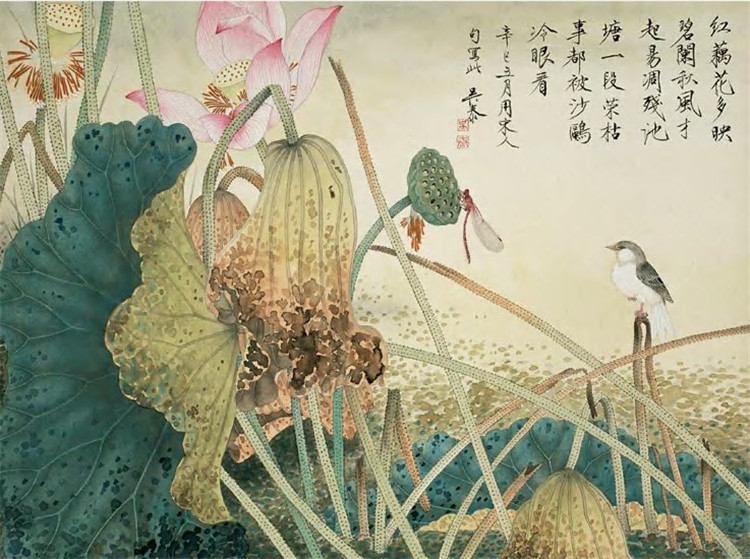 吴泰花鸟山水绘画作品欣赏