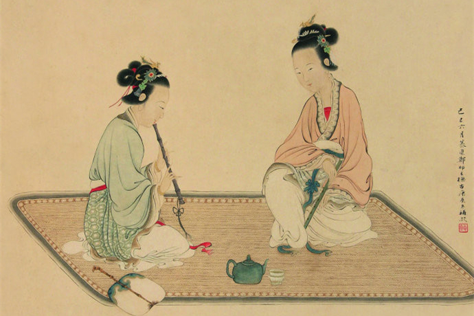 郑慕康古代女子绘画艺术作品