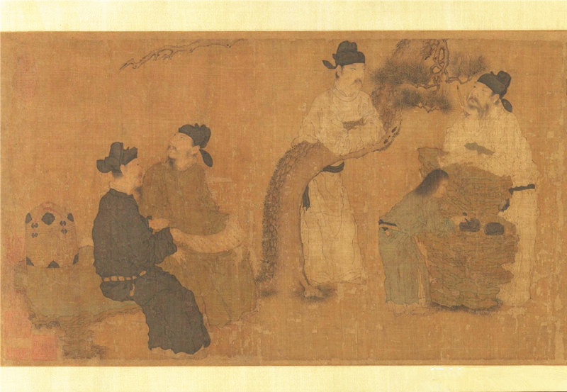  南宋《琉璃堂人物图》国画欣赏