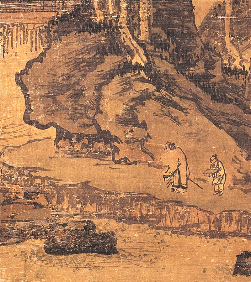 明朝戴进国画《画山水》欣赏