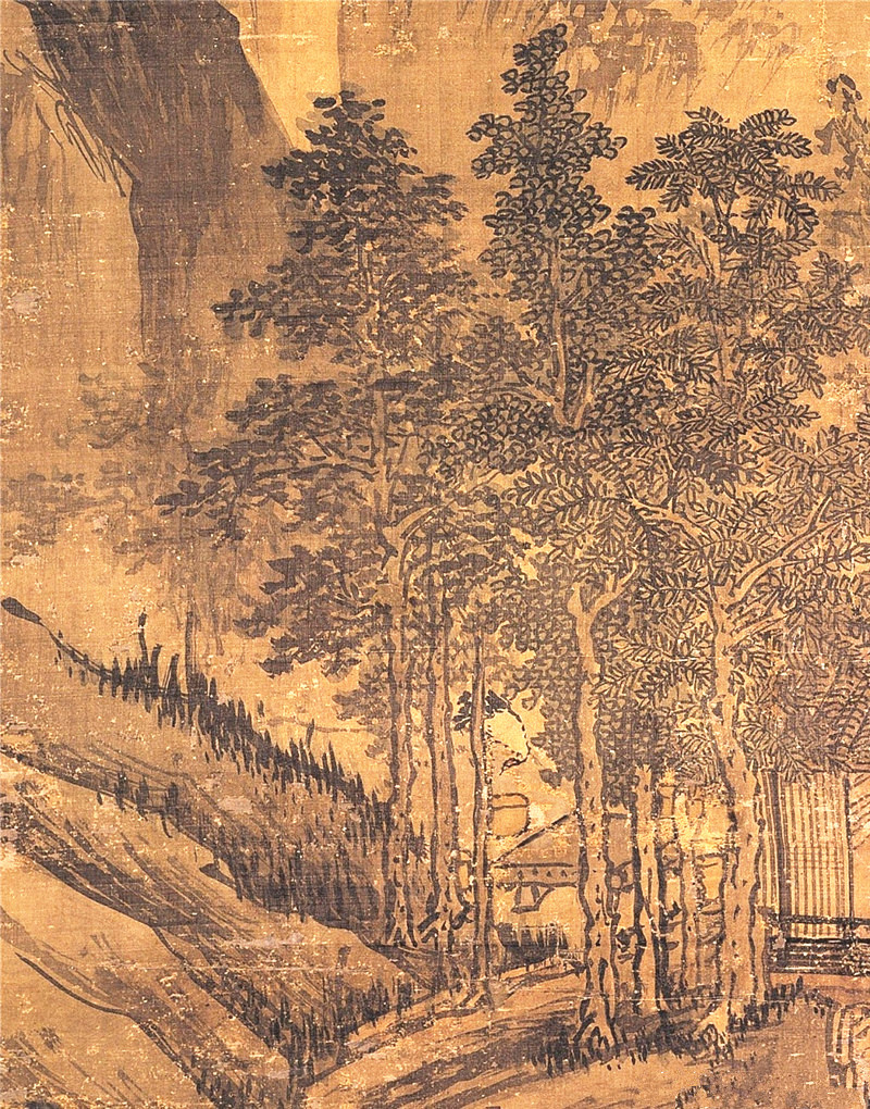 明朝戴进国画《画山水》欣赏