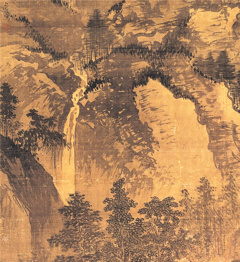 明朝戴进国画《画山水》欣赏