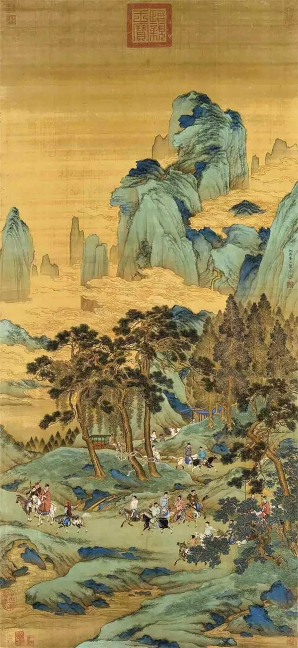 中国国画青山绿水欣赏