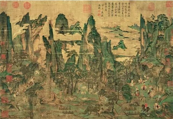 中国国画青山绿水欣赏