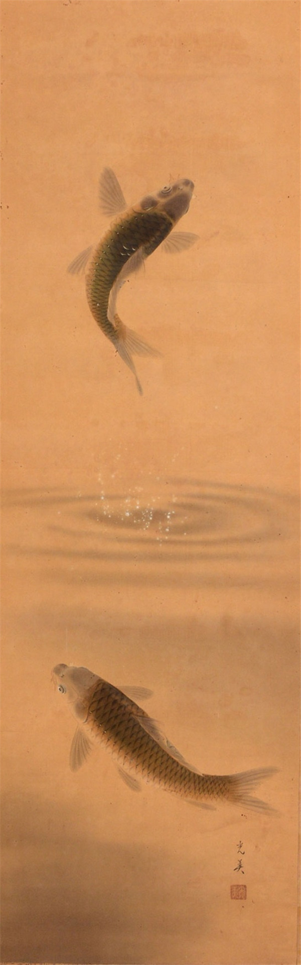 中国国画锦鲤欣赏