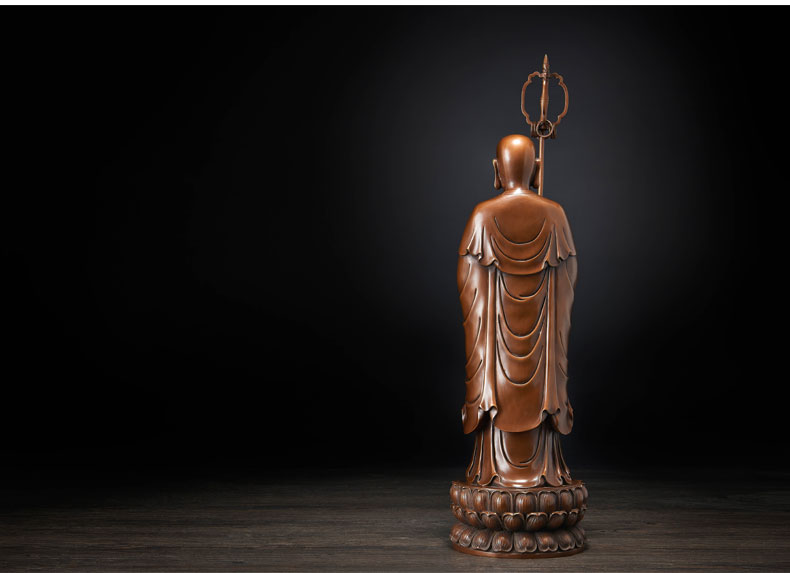 纯铜佛像摆件：九华山地藏王菩萨
