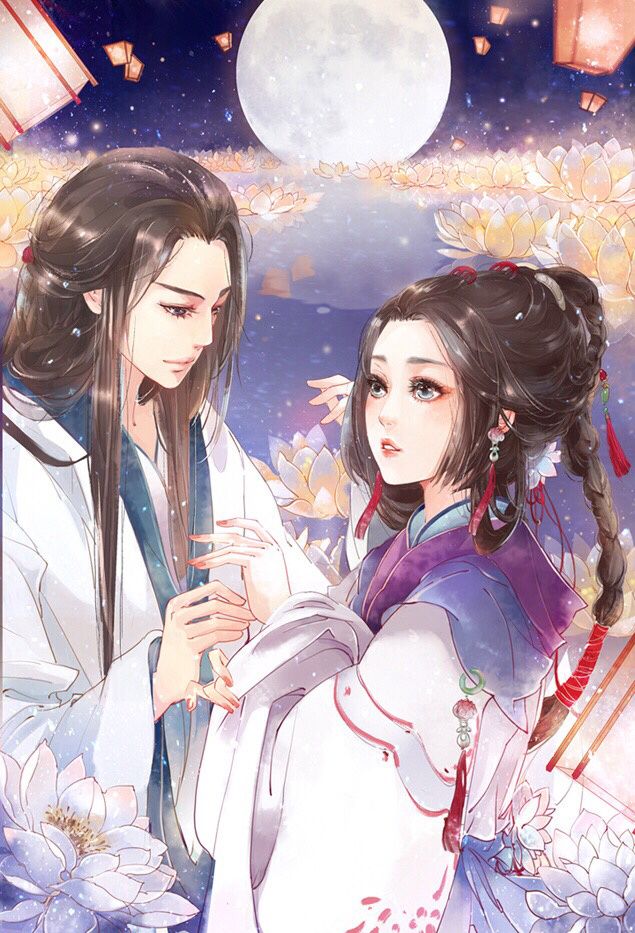 七夕甜蜜古风高清图集，一组唯美古风情侣图片