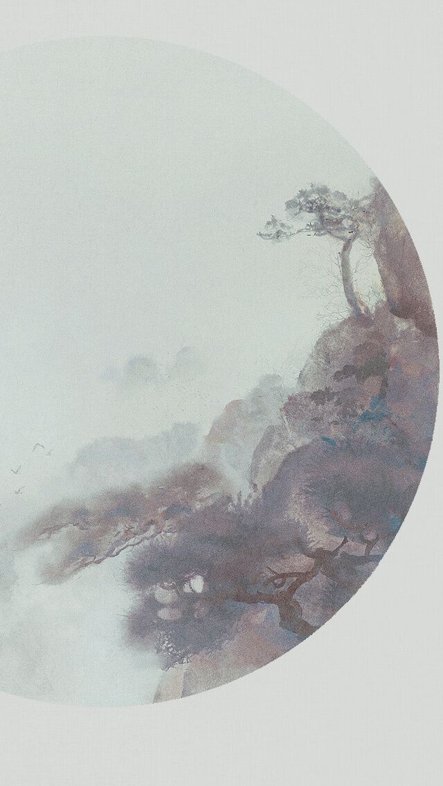古韵意境之美手机壁纸,淡雅半圆画面古风图片