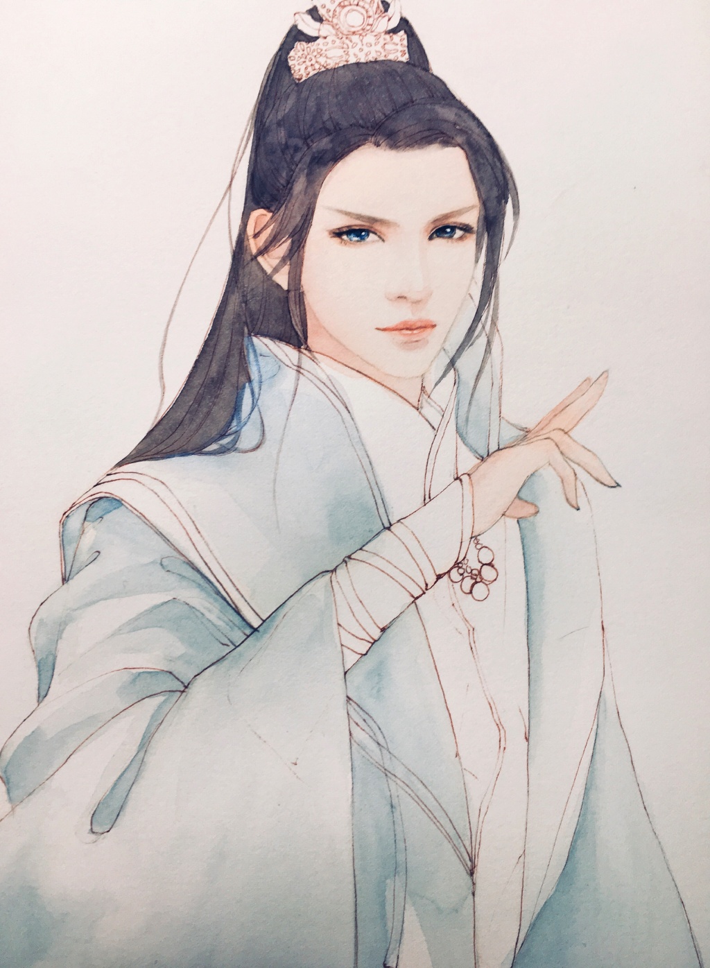 古风美男插画|美男|插画|古风_新浪新闻