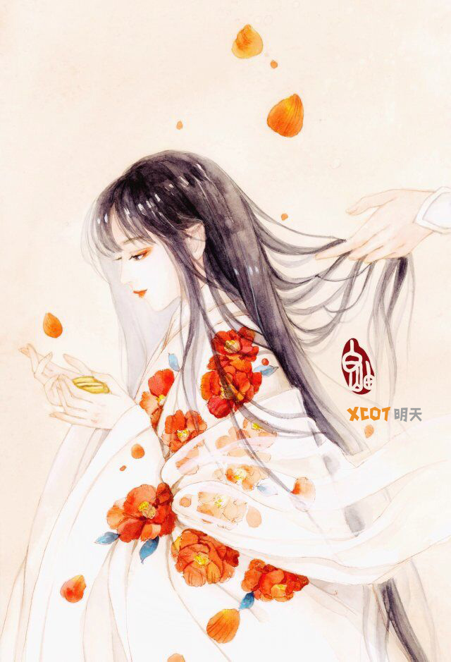 十款唯美古风图片：一组古风女子插画