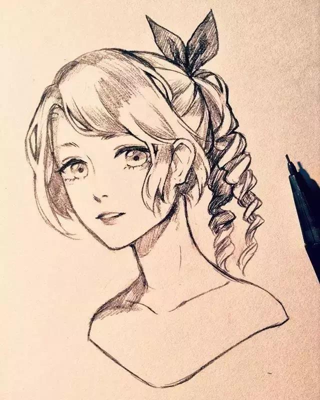 手绘铅笔人物插画，超级美吧！