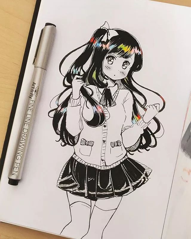 清新可爱美少女插画，萌化你的心！