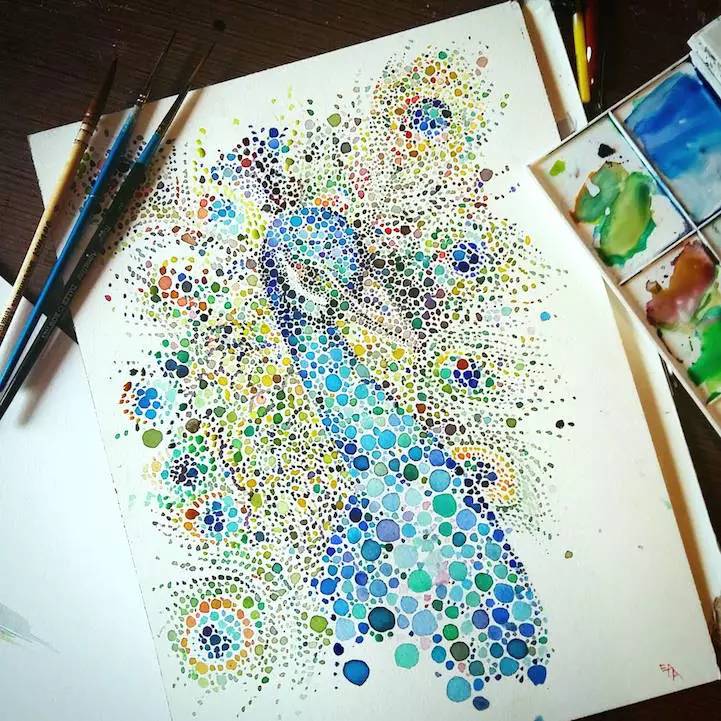 一组有趣的水彩作品：色彩斑斓的插画世界