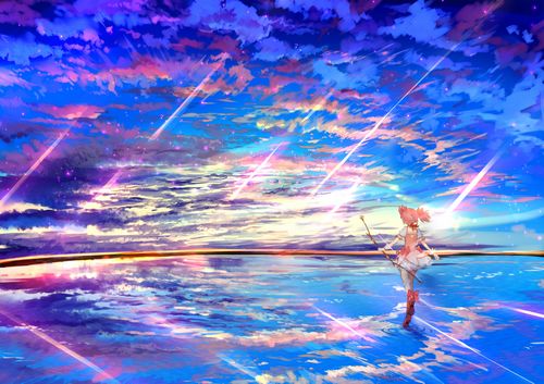 4款场景插画图片，浩瀚的天空美！