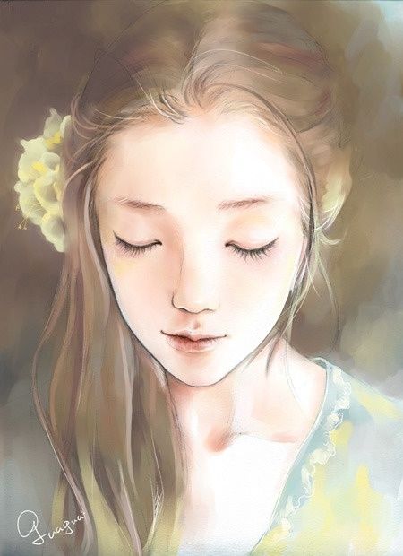 萌插画：做一个坚强的女子