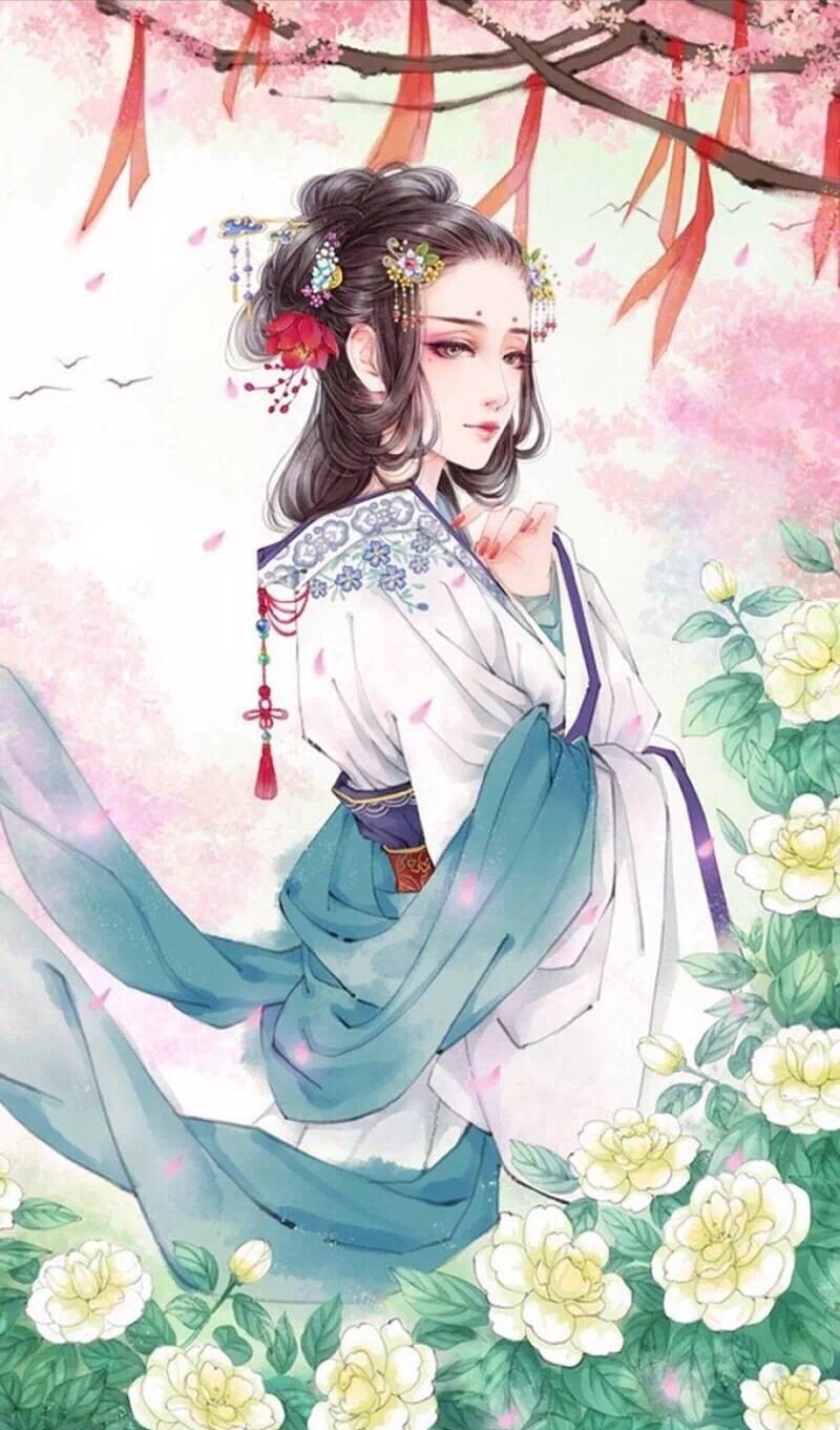 5款唯美古风图片：桃花尽日随流水