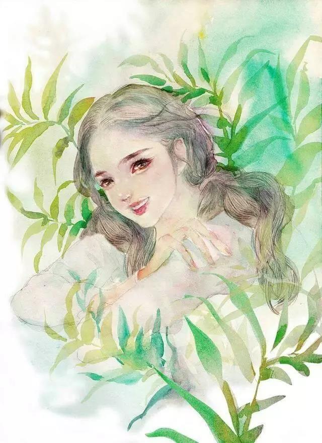 小清新少女心插画欣赏：优雅浪漫的少女插画