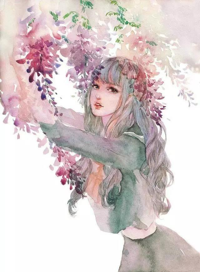 小清新少女心插画欣赏：优雅浪漫的少女插画