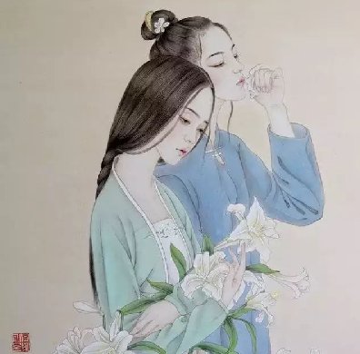 古风诗意手绘插画：一场风花雪月任飘摇美！