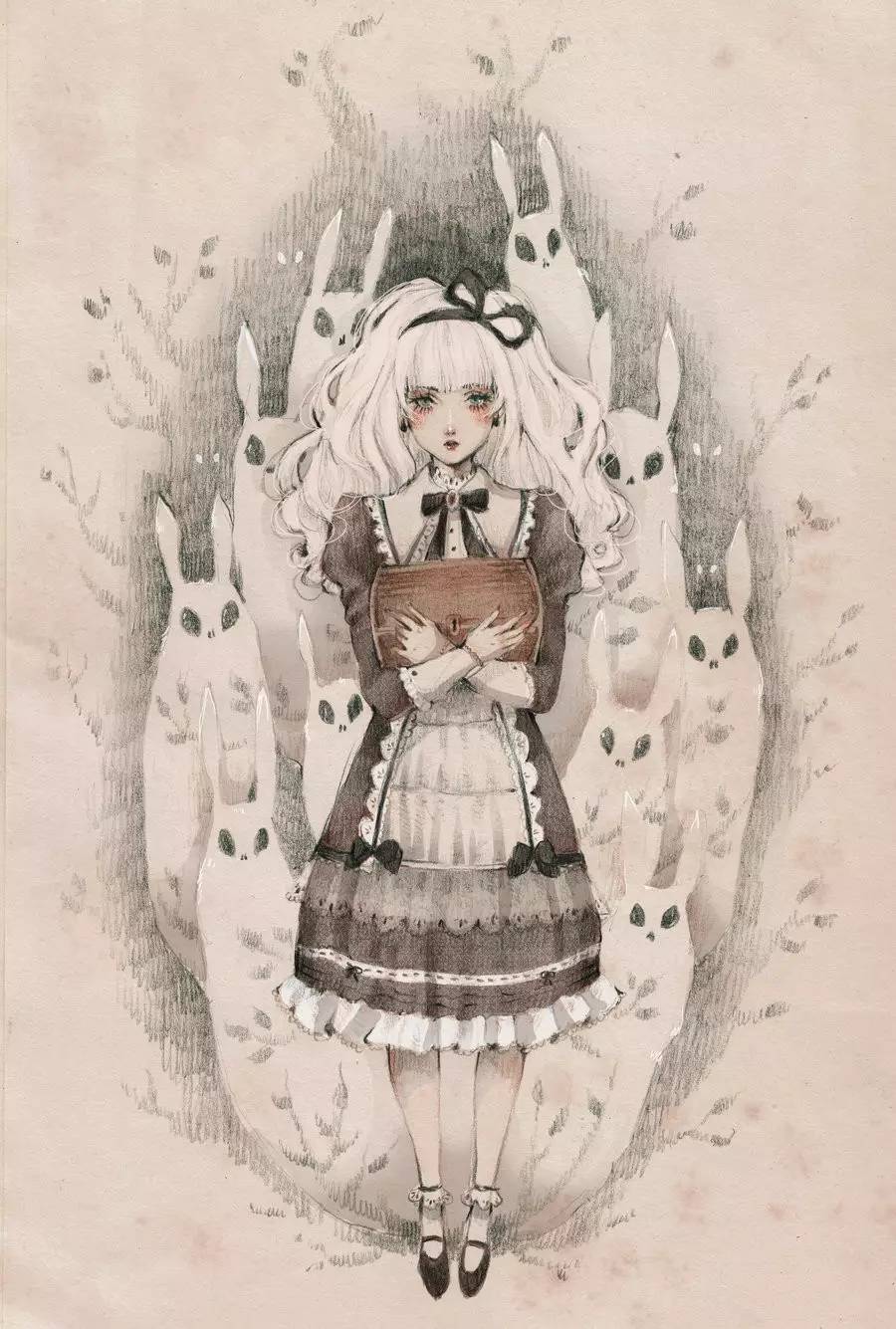暖色调手绘插画，给一种人淡淡的插画美!