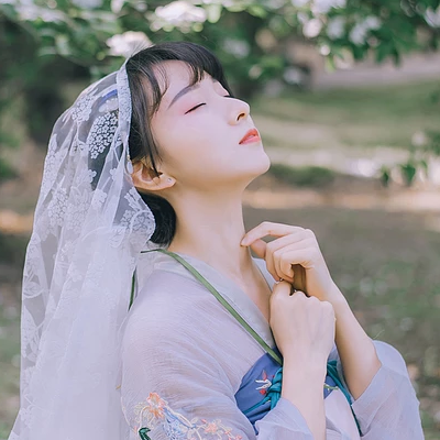 清新可爱琼花女生头像，唯美古风真人头像