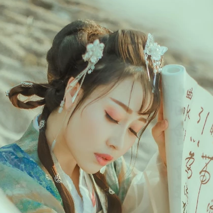 文艺汉服女生头像,唯美古风真人头像