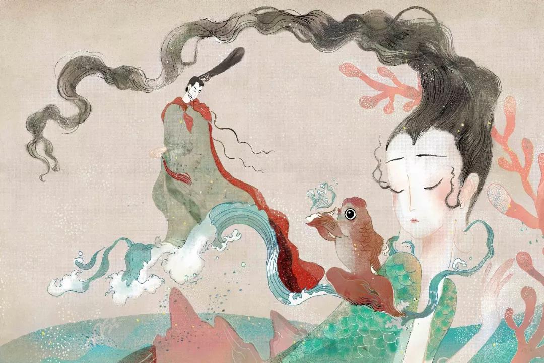 《洛神赋》绘本插画，最美的中国式爱情！