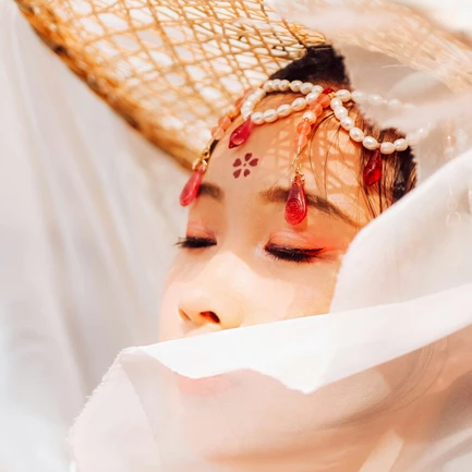 浮世年华少女头像，唯美古风真人头像