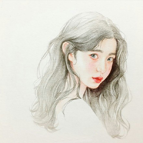 韩国女星手绘插画图片欣赏