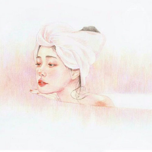 韩国女星手绘插画图片欣赏