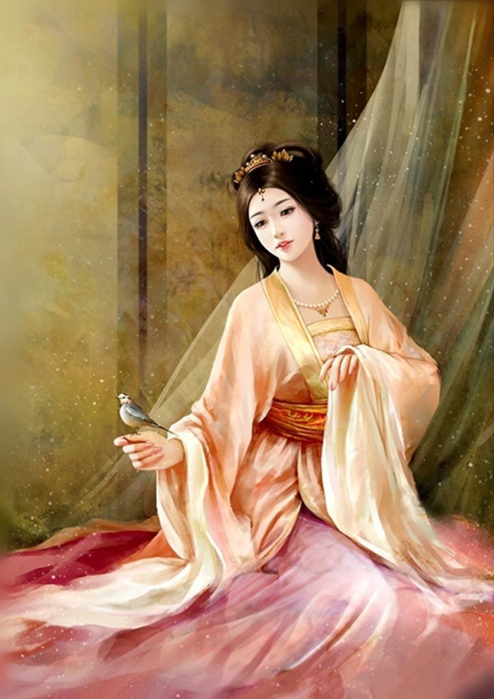 淡雅温婉的古风美女插画欣赏