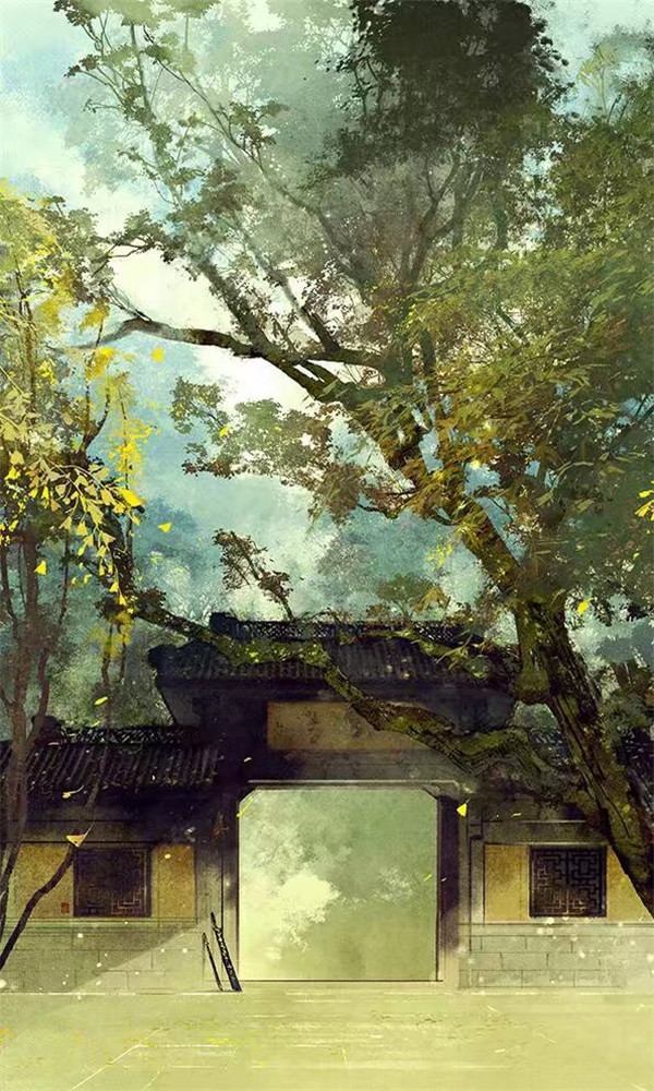 伊吹五月手绘风景插画古风图片