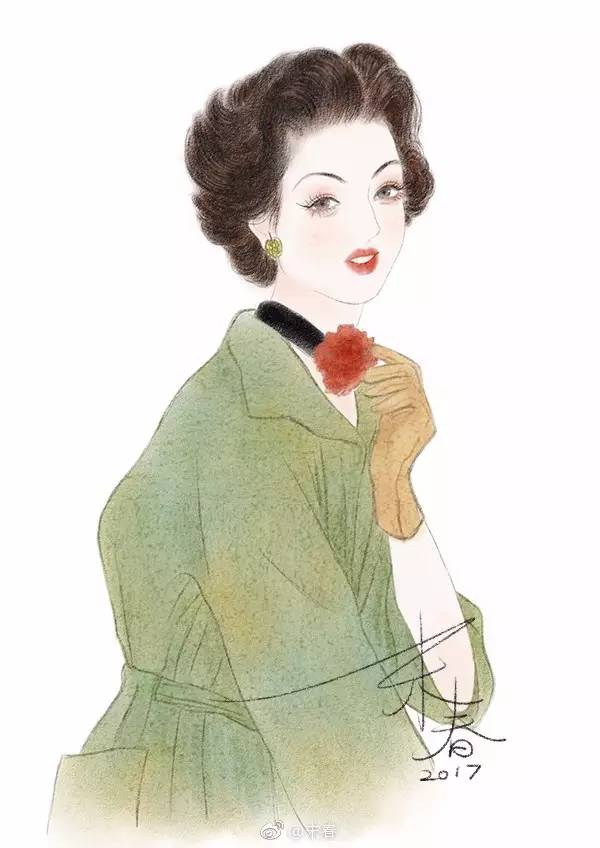 独特中国美,最美插画,肤如凝脂珠圆玉润民国