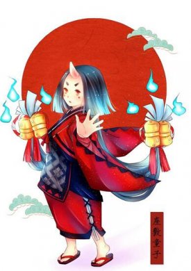 阴阳师式神座敷童子同人画壁纸