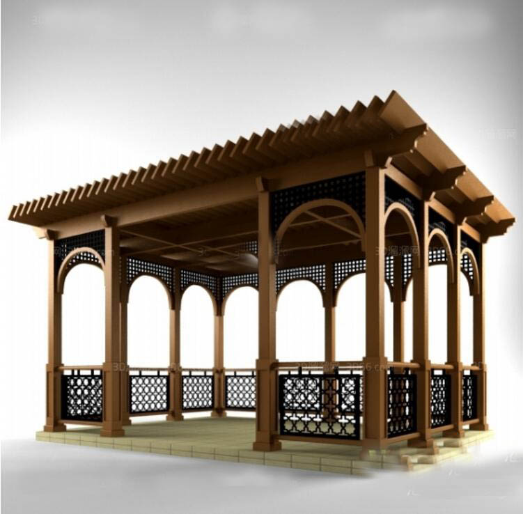 中式建筑凉亭3D模型