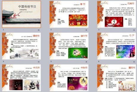 中国风中国传统节日PPT模板