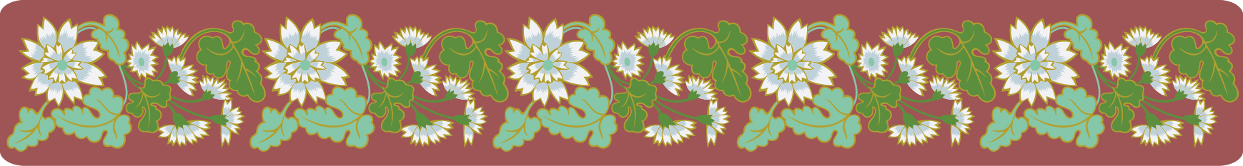 中国传统刺绣小雏菊图案，矢量素材