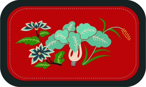 中国传统刺绣图案植物系列二，矢量素材